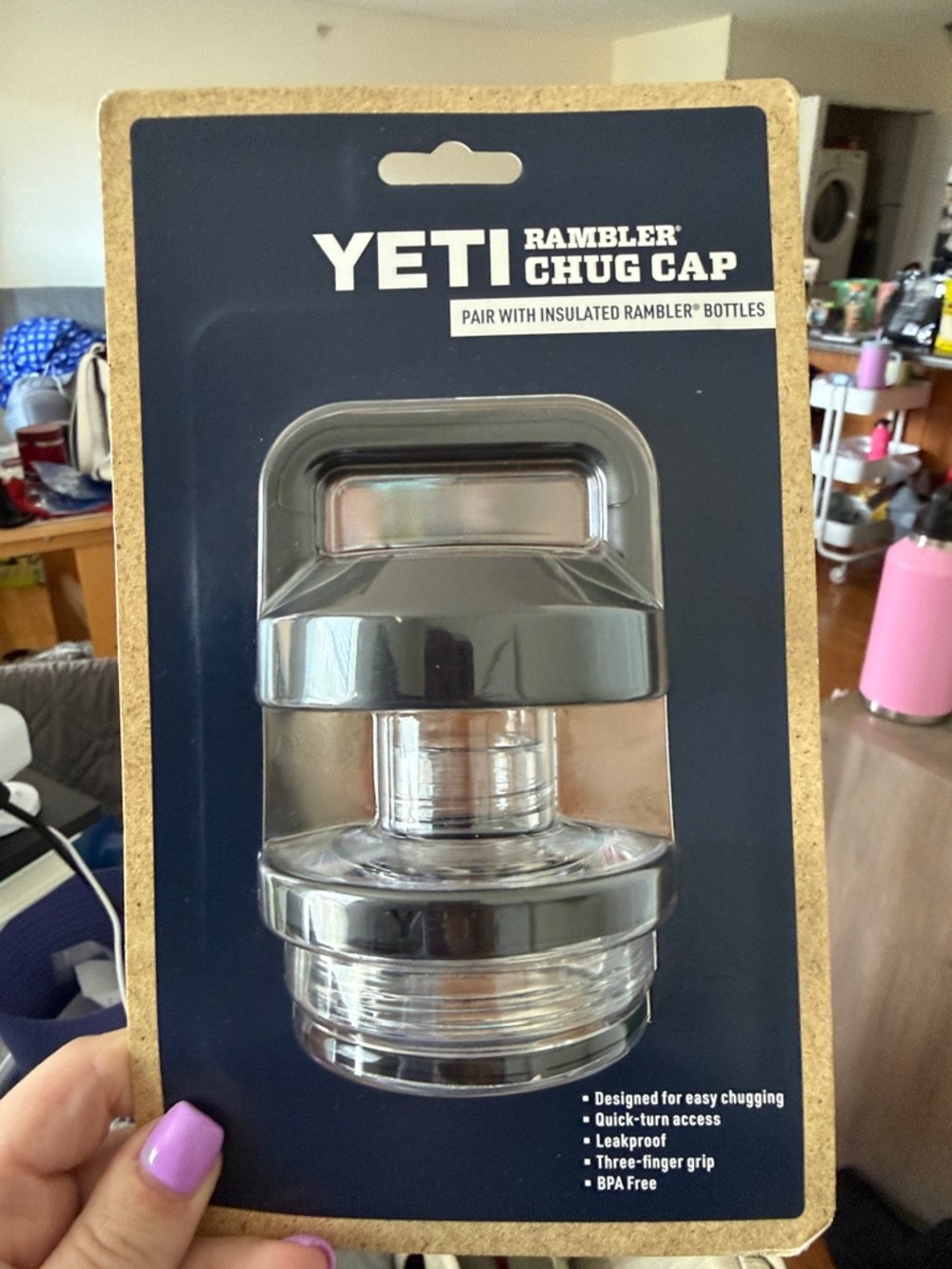 Yeti Insulated Bottle in Pink with Black Lid - Picture 5 of 5